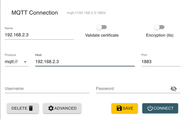 MQTT client